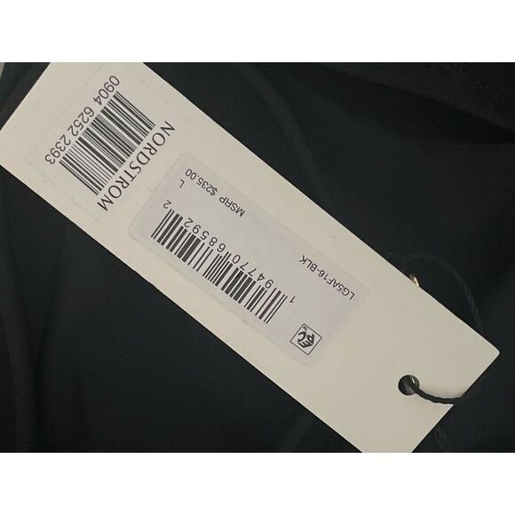 L'Agence Women's Black Shirred Emelia Bandeau One Piece Swimsuit Size Large NWT - Picture 9 of 10